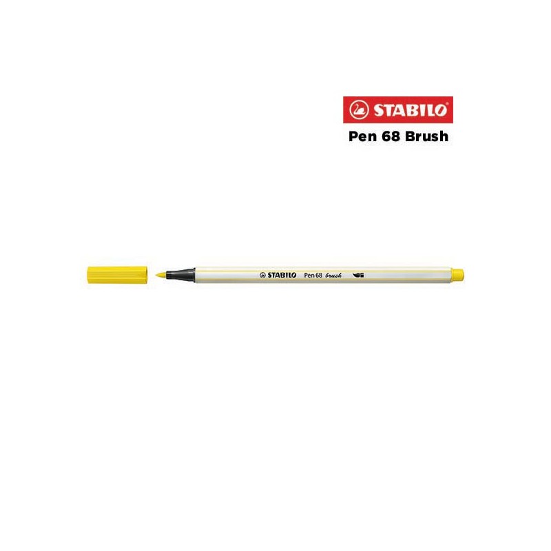 24 - Stabilo Pen 68 Brush Pennarello Giallo Limone