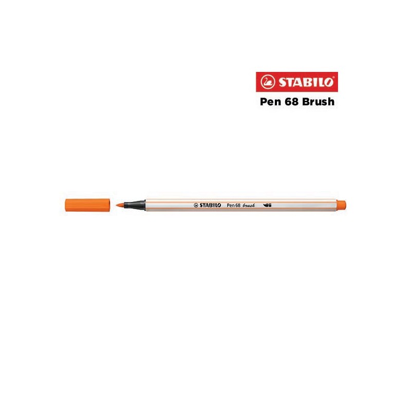 30 - Stabilo Pen 68 Brush Pennarello Vermiglio Pallido