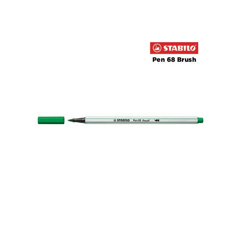 36 - Stabilo Pen 68 Brush Pennarello Verde Smeraldo