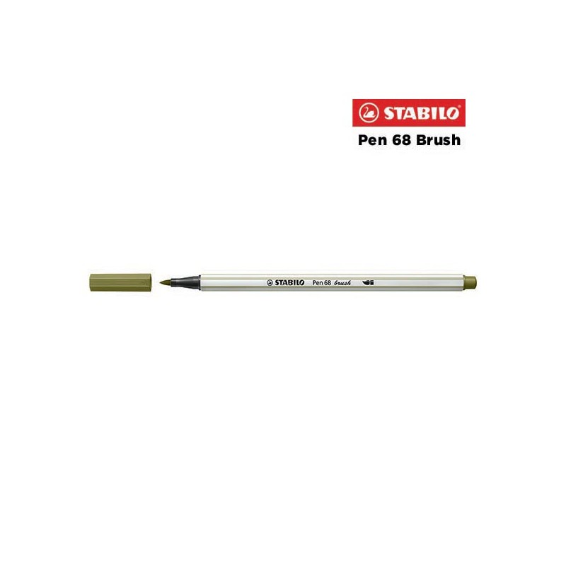 37 - Stabilo Pen 68 Brush Pennarello Verde Muschio