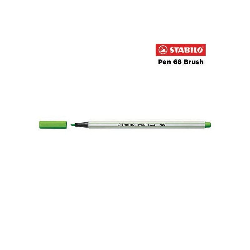 43 - Stabilo Pen 68 Brush Pennarello Verde Foglia