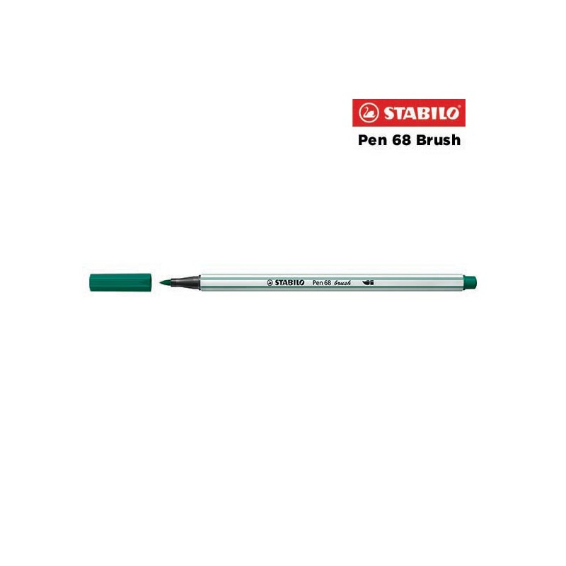53 - Stabilo Pen 68 Brush Pennarello Verde Turchese