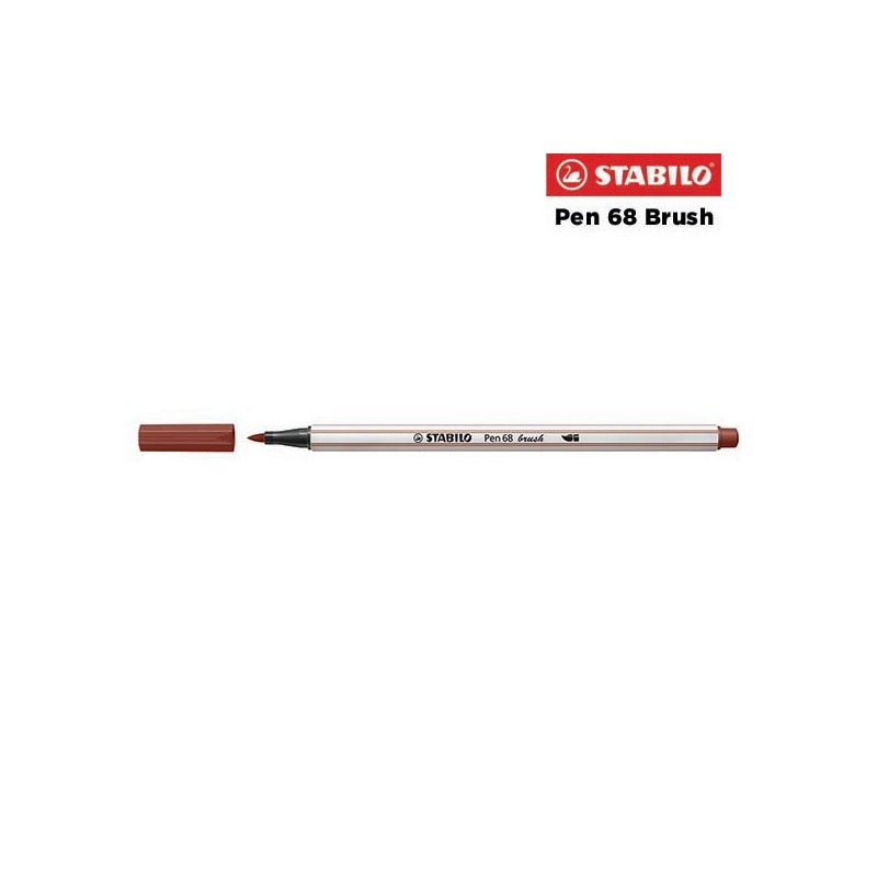75 - Stabilo Pen 68 Brush Pennarello Terra Di Siena