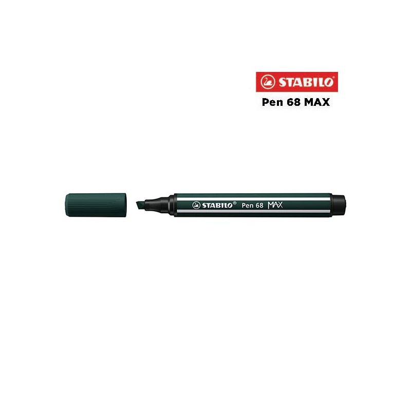 63 - Stabilo Pen 68 MAX Pennarello Verde Terra