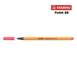 040 F - Stabilo Point 88 Fineliner Rosso Fluorescente