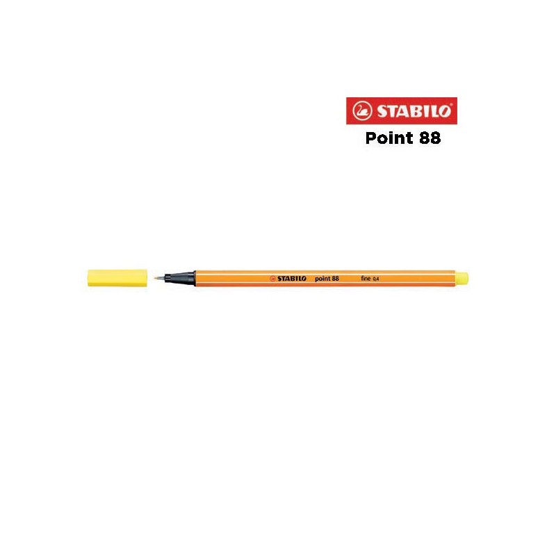 24 - Stabilo Point 88 Fineliner Giallo Limone