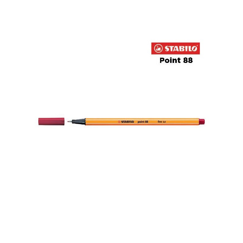 50 - Stabilo Point 88 Fineliner Rosso Cremisi