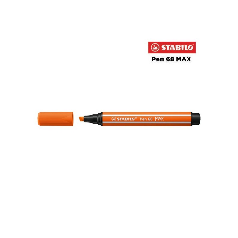 30 - Stabilo Pen 68 MAX Pennarello Vermiglio Pallido