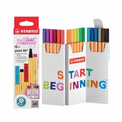 Stabilo Point 88 Zig Zag 18 Fineliner in Astuccio di Cartone
