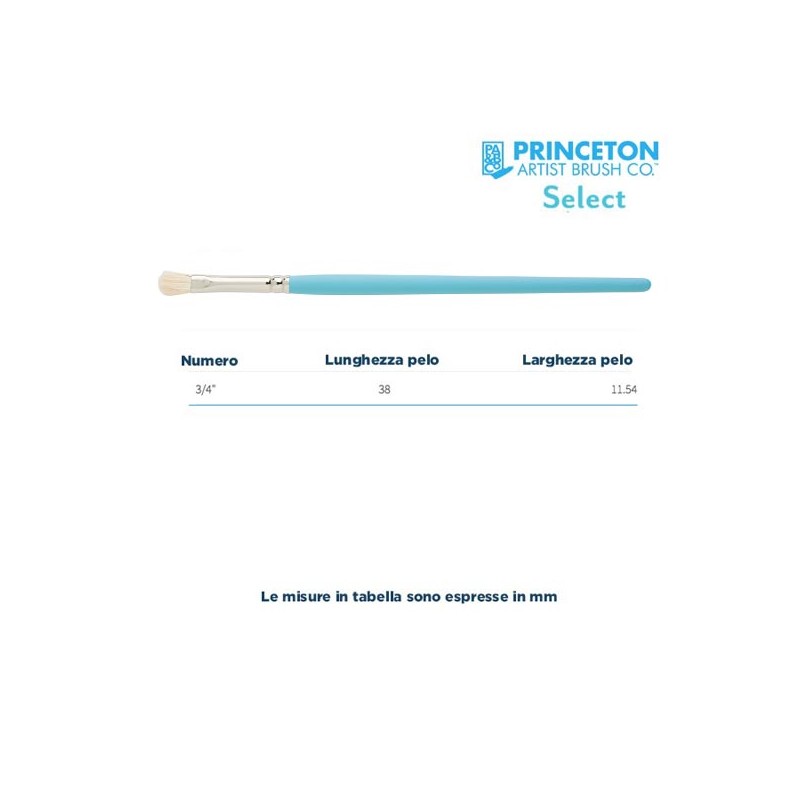 Princeton Select Serie n.P3750 Bombasino Medio Fluffy MOP sintetico, manico corto