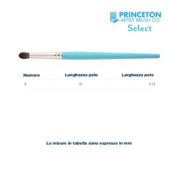Princeton Select Serie n.P3750 pennello sintetico blender tondo, manico corto