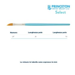 Princeton Select Serie n.P3750 pennello sintetico a spada, manico corto