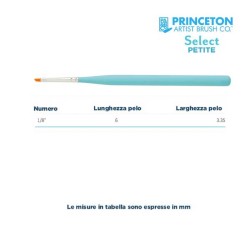 Princeton Select Petite Serie n.P3750 pennello sintetico angolare, manico corto