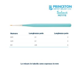 Princeton Select Petite Serie n.P3750 pennello sintetico tondo, manico corto