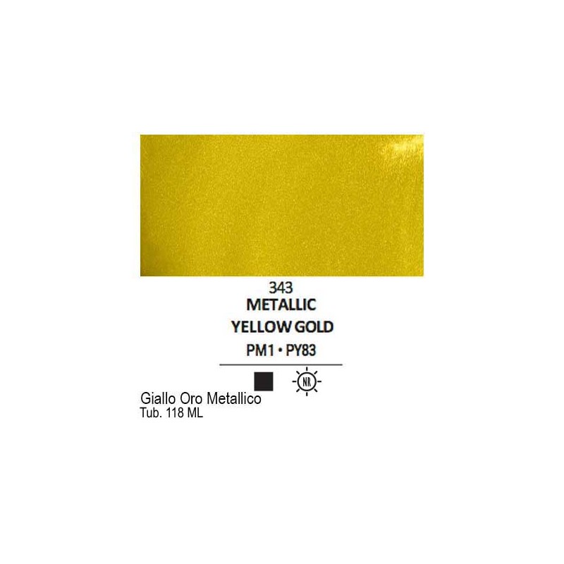 343 - Liquitex Basics acrilico giallo oro metallico