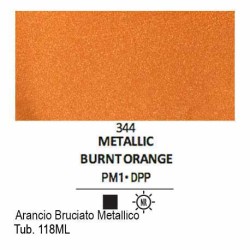 344 - Liquitex Basics acrilico arancio bruciato metallico