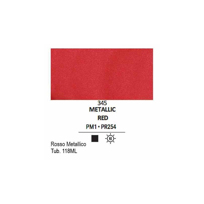 345 - Liquitex Basics acrilico rosso metallico