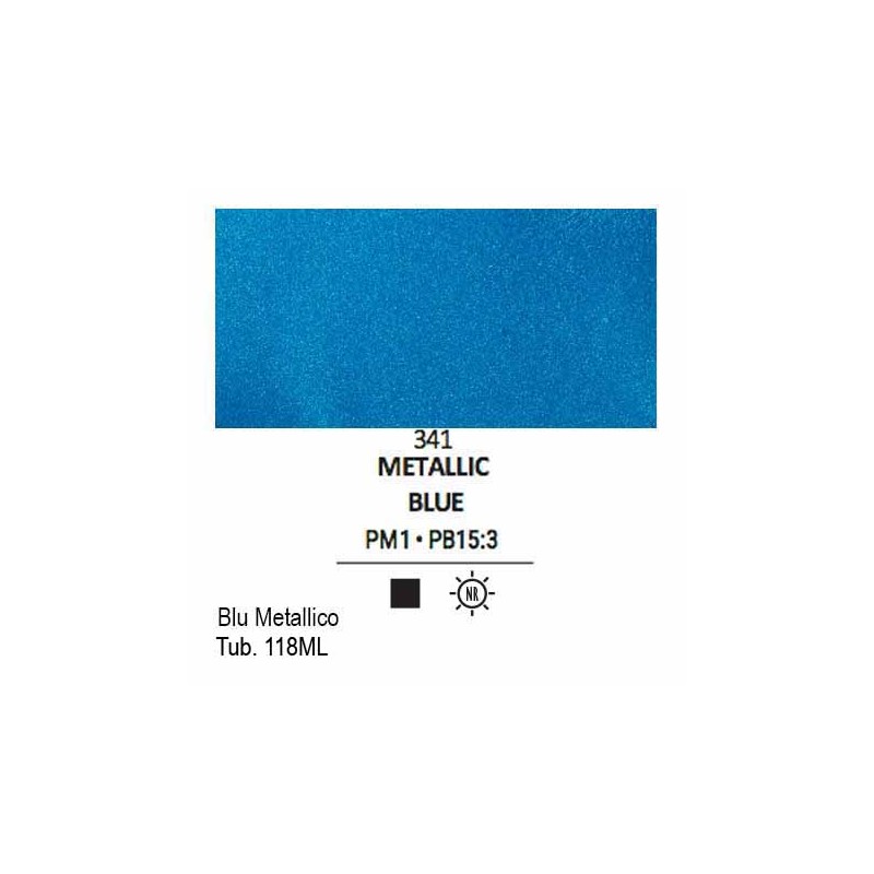341 - Liquitex Basics acrilico blu metallico