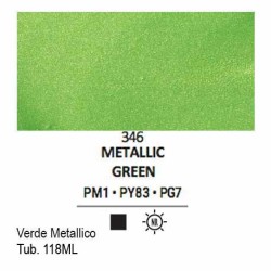 346 - Liquitex Basics acrilico verde metallico