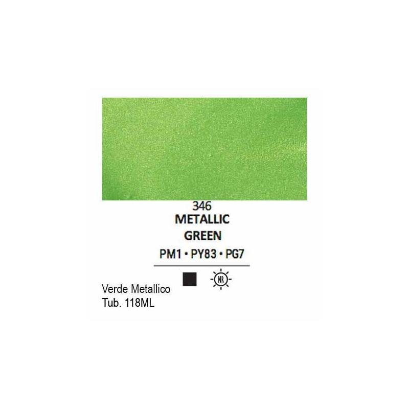 346 - Liquitex Basics acrilico verde metallico