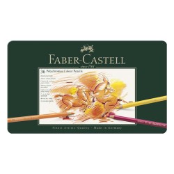 Faber-Castell Polychromos 36 Matite Colorate scatola in metallo