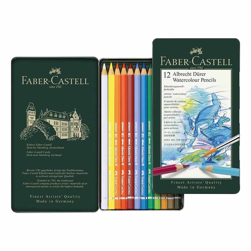 Faber-Castell Albrecht Durer 12 Matite Acquerellabili scatola in metallo