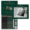 Faber-Castell Set 20 Pitt Graphite Matt & Castell 9000 Scatola in metallo