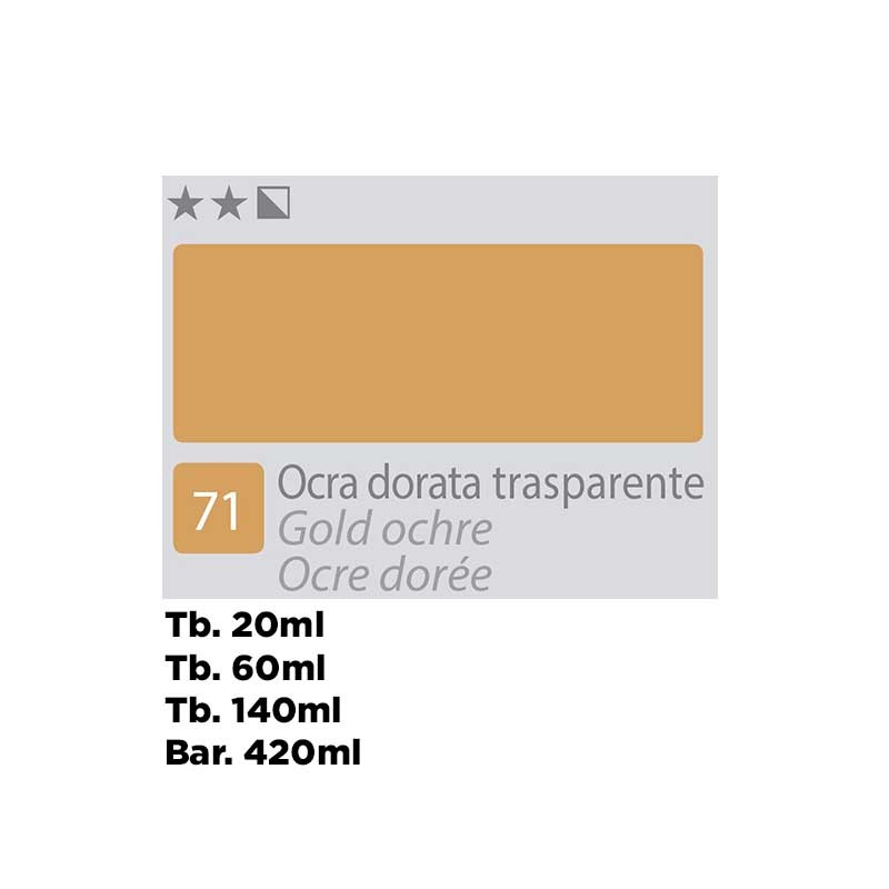 71 - Divolo Olio Accademia Ocra Dorata Trasparente