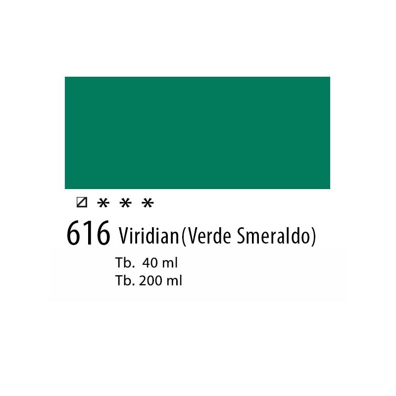 616 - Talens Olio Van Gogh Viridian (verde smeraldo)