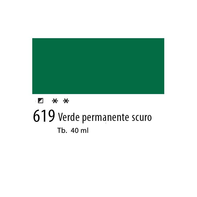 619 - Talens Olio Van Gogh Verde permanente scuro