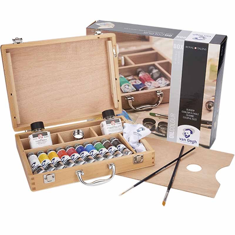Talens Olio Van Gogh Basic Box Cassetta in legno 10 tubi 40ml