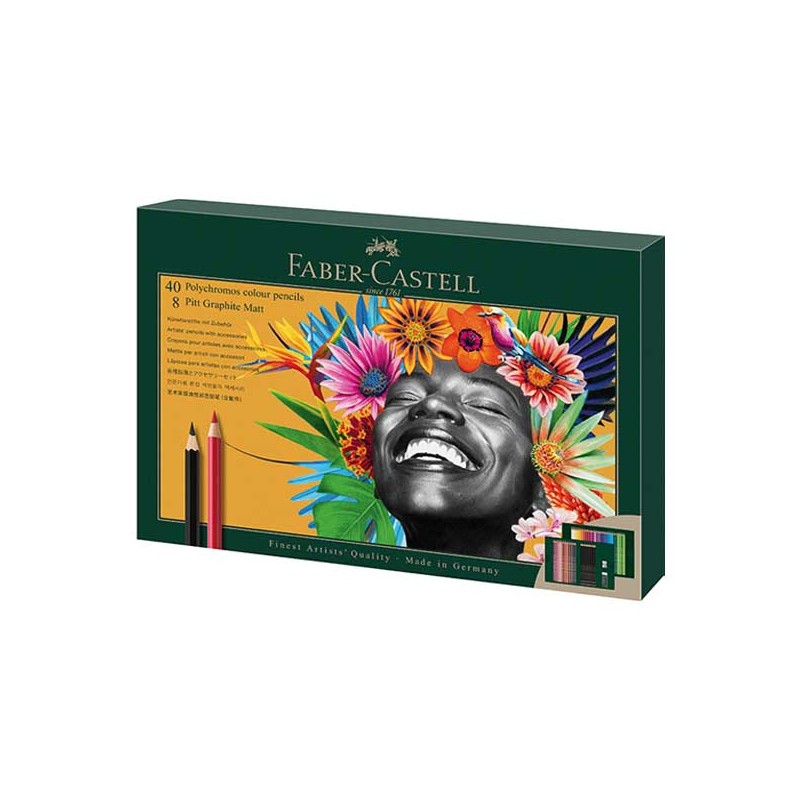 Faber-Castell Pitt Graphite Matt & Polychromos Set 50 pezzi