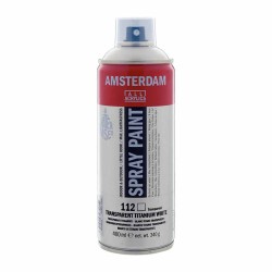 112 - Talens Amsterdam Spray Paint Bianco di Titanio Trasparente