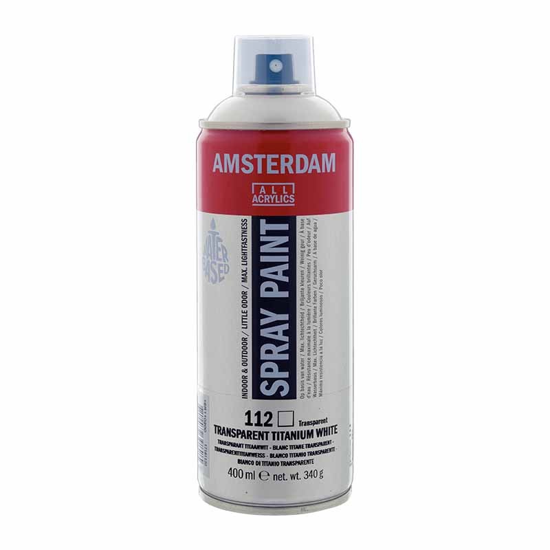 112 - Talens Amsterdam Spray Paint Bianco di Titanio Trasparente