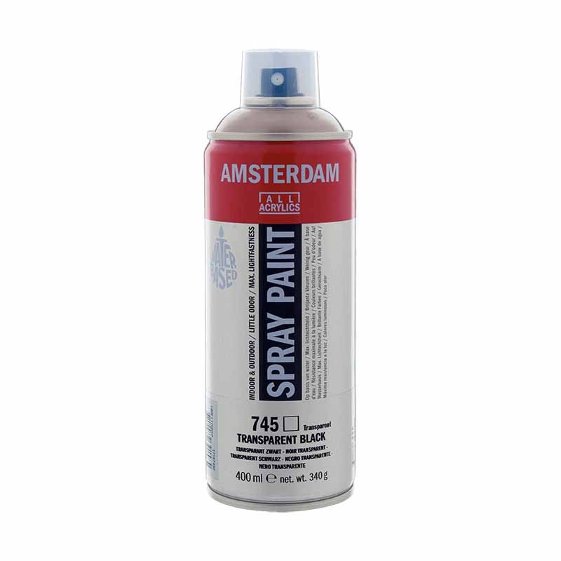 745 - Talens Amsterdam Spray Paint Nero Trasparente