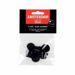 Set 6 Caps Neri Amsterdam Spray Paint Standard 2,5cm