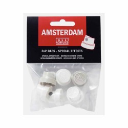Set 6 Caps Bianchi Amsterdam Spray Paint Effetti Speciali