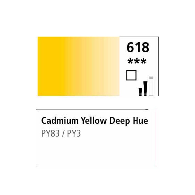 618 - Daler Rowney Olio Georgian Giallo di Cadmio Scuro Imitazione