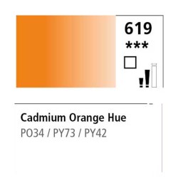 619 - Daler Rowney Olio Georgian Arancio di Cadmio Imitazione