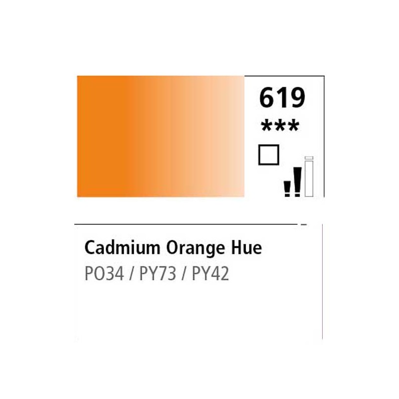 619 - Daler Rowney Olio Georgian Arancio di Cadmio Imitazione