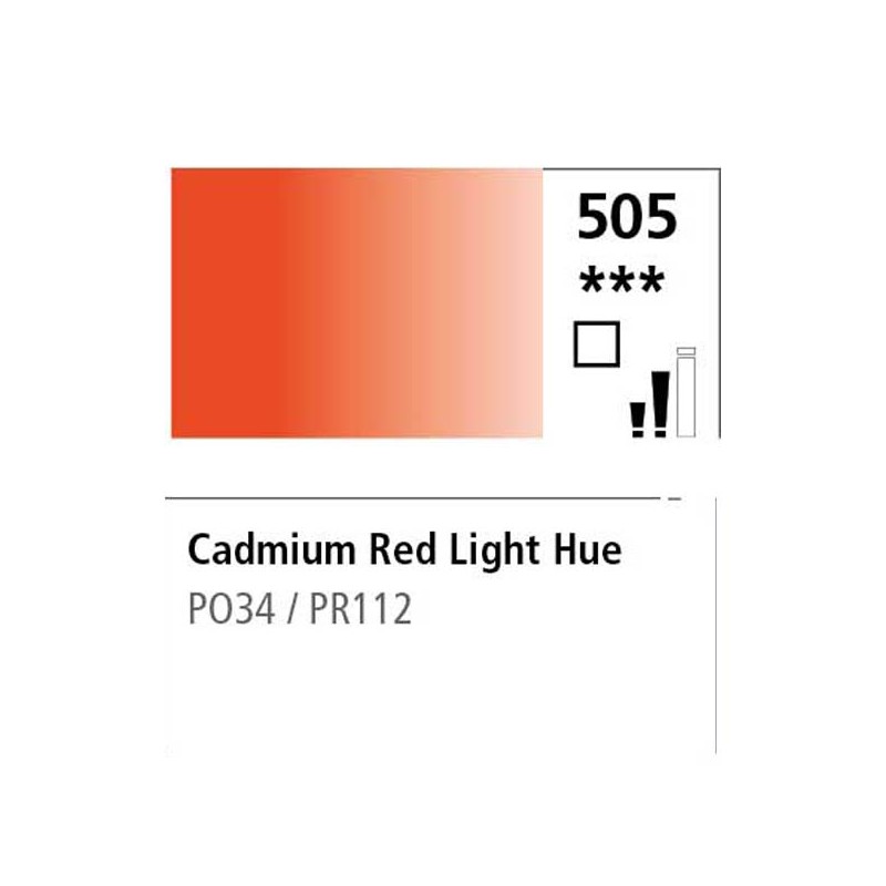 505 - Daler Rowney Olio Georgian Rosso di Cadmio Chiaro Imitazione