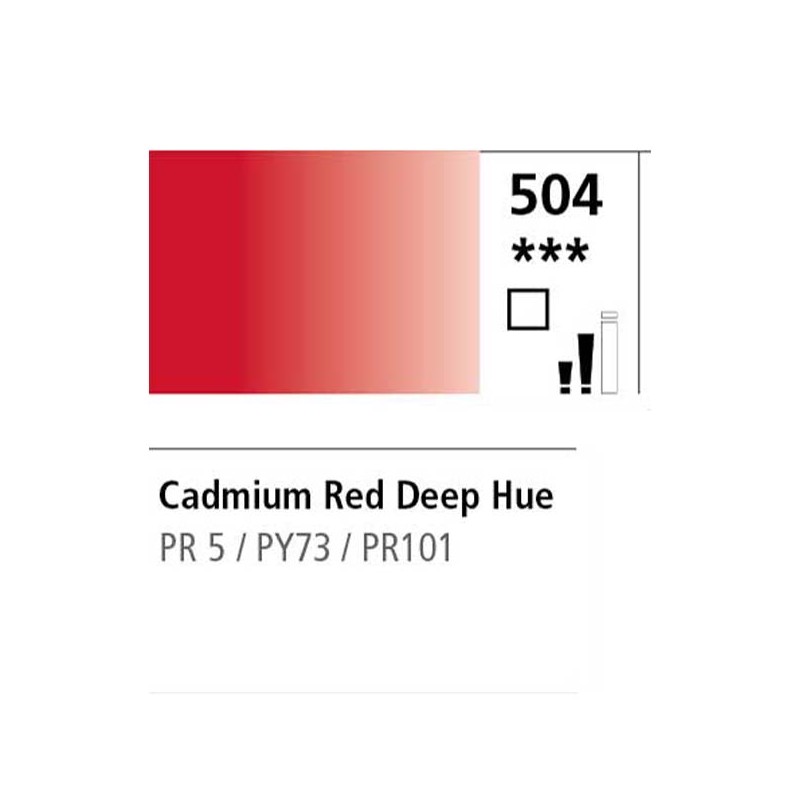 504 - Daler Rowney Olio Georgian Rosso di Cadmio Scuro Imitazione