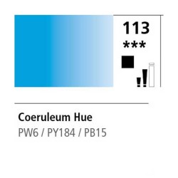 113 - Daler Rowney Olio Georgian Blu Ceruleo Imitazione