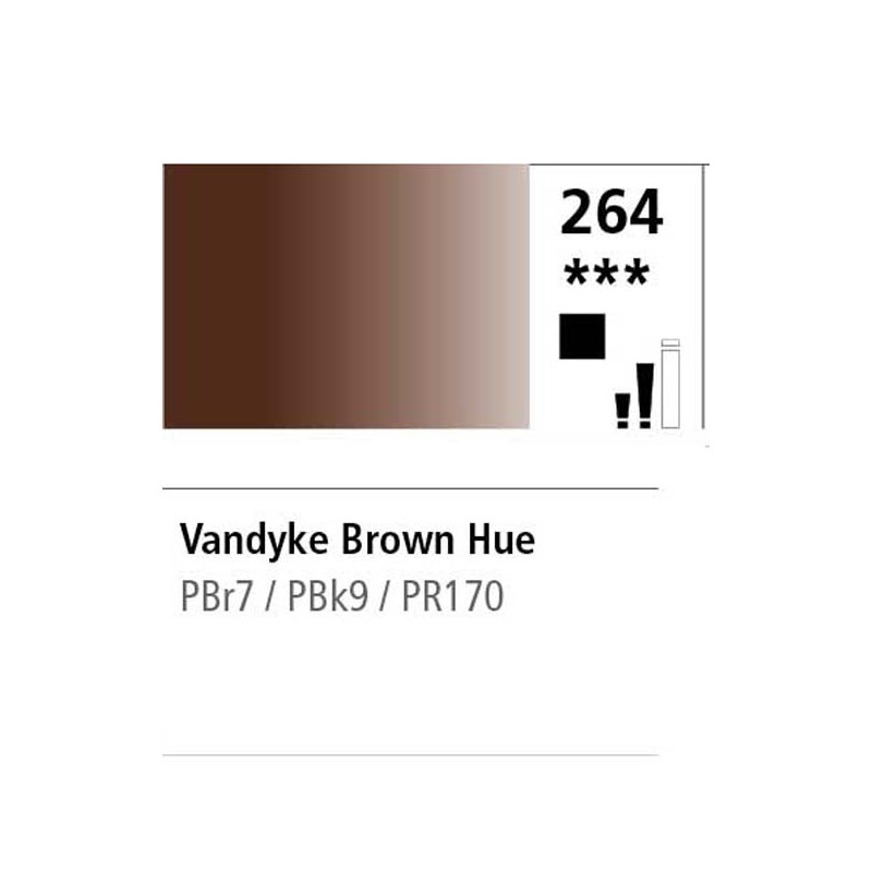 264 - Daler Rowney Olio Georgian Marrone Van Dyck Imitazione