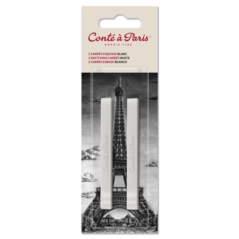 Conté à Paris Set 2 Carré per Schizzo Bianco