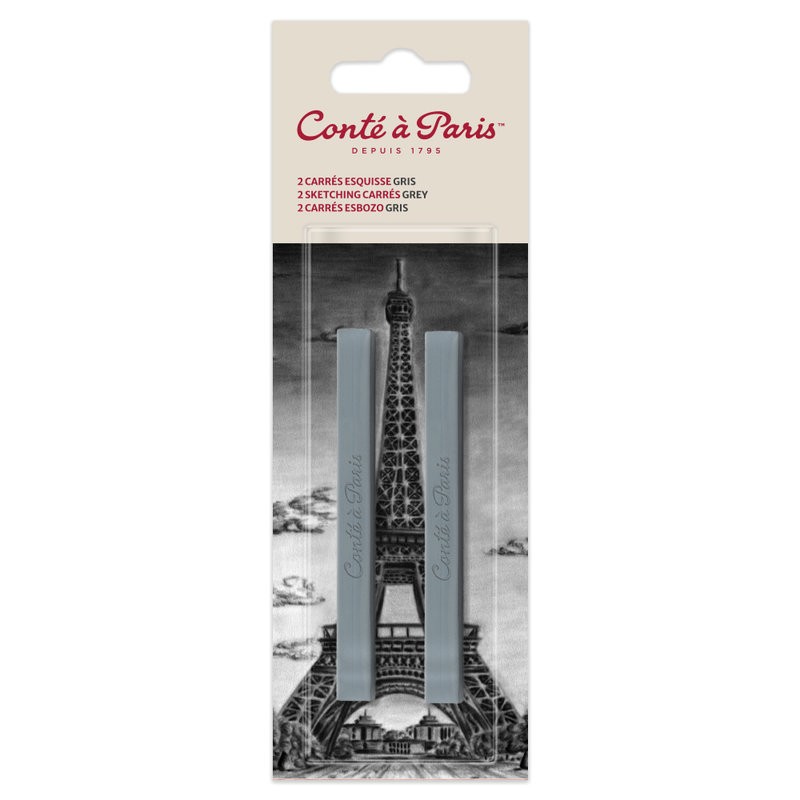 Conté à Paris Set 2 Carré per Schizzo Grigio