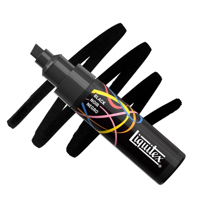 020 - Liquitex Marker Nero Punta a Scalpello 8mm