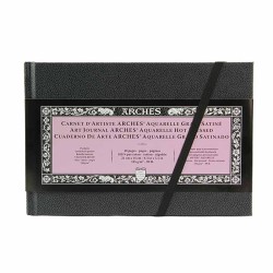 Arches Art Journal Acquerello, Bianco, 24 Fogli, Grana Satinata, 185gr/mq Paesaggio
