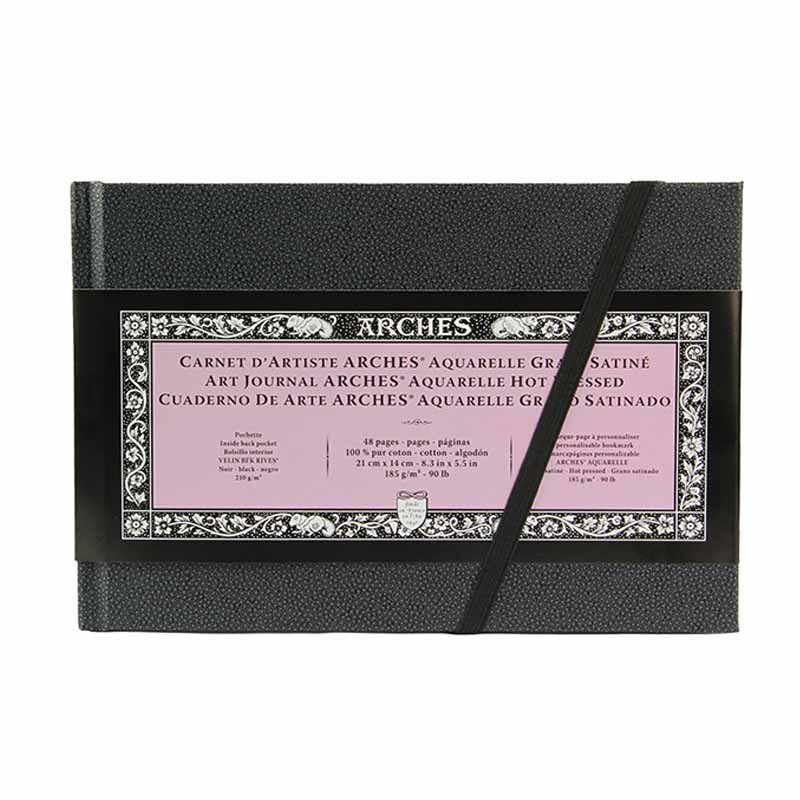Arches Art Journal Acquerello, Bianco, 24 Fogli, Grana Satinata, 185gr/mq Paesaggio