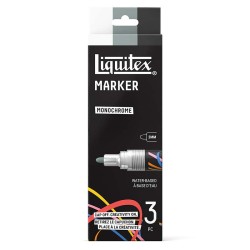 Liquitex Marker Set Monocromo 3 pennarelli Punta Tonda 2mm